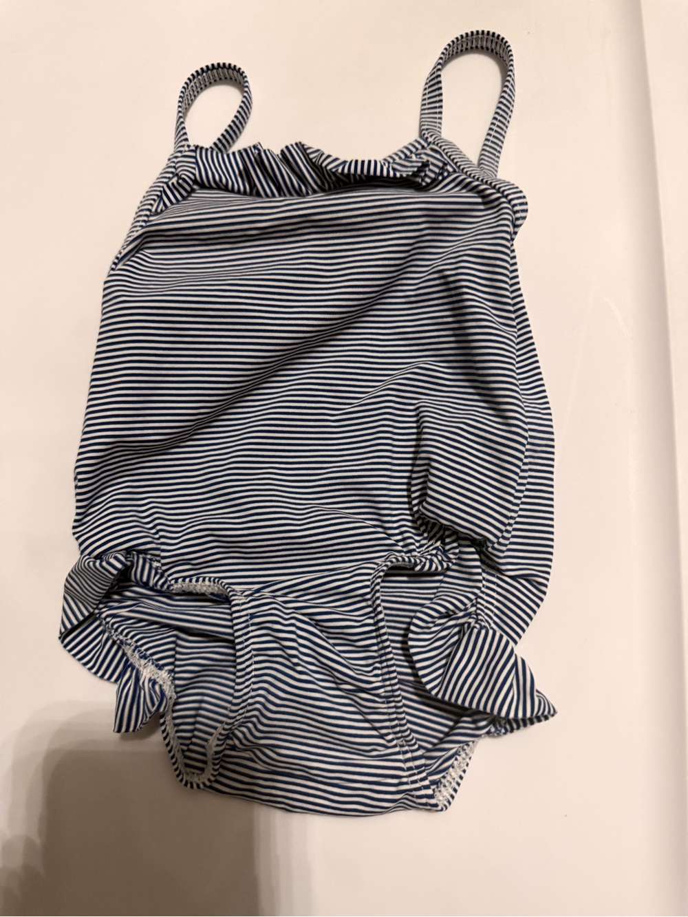 Baby girls’ 6m Navy Stripe One-Piece Swimsuit